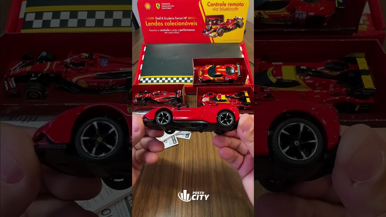 Unboxing Oficial | As 4 Miniaturas da Ferrari com Controle via App – Shell no Posto City