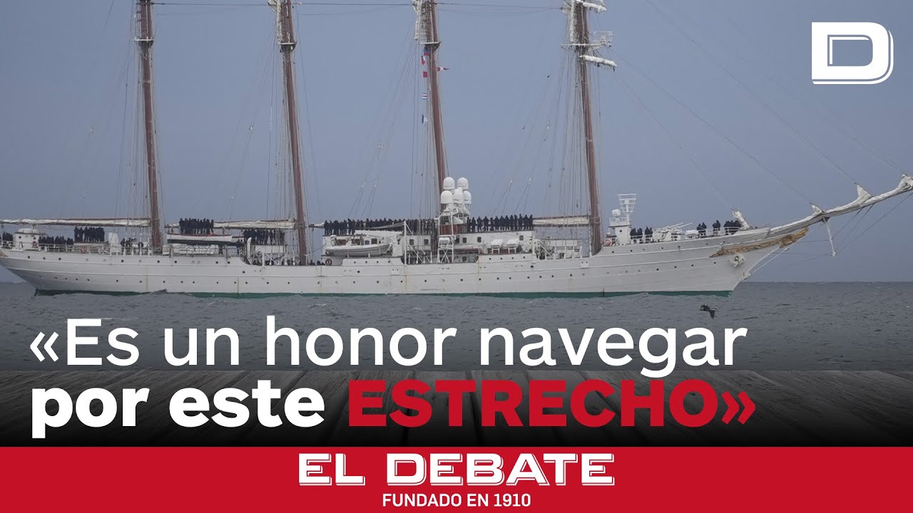 La Armada de Chile da la bienvenida al Elcano: «Es un honor navegar por este histórico estrecho»
