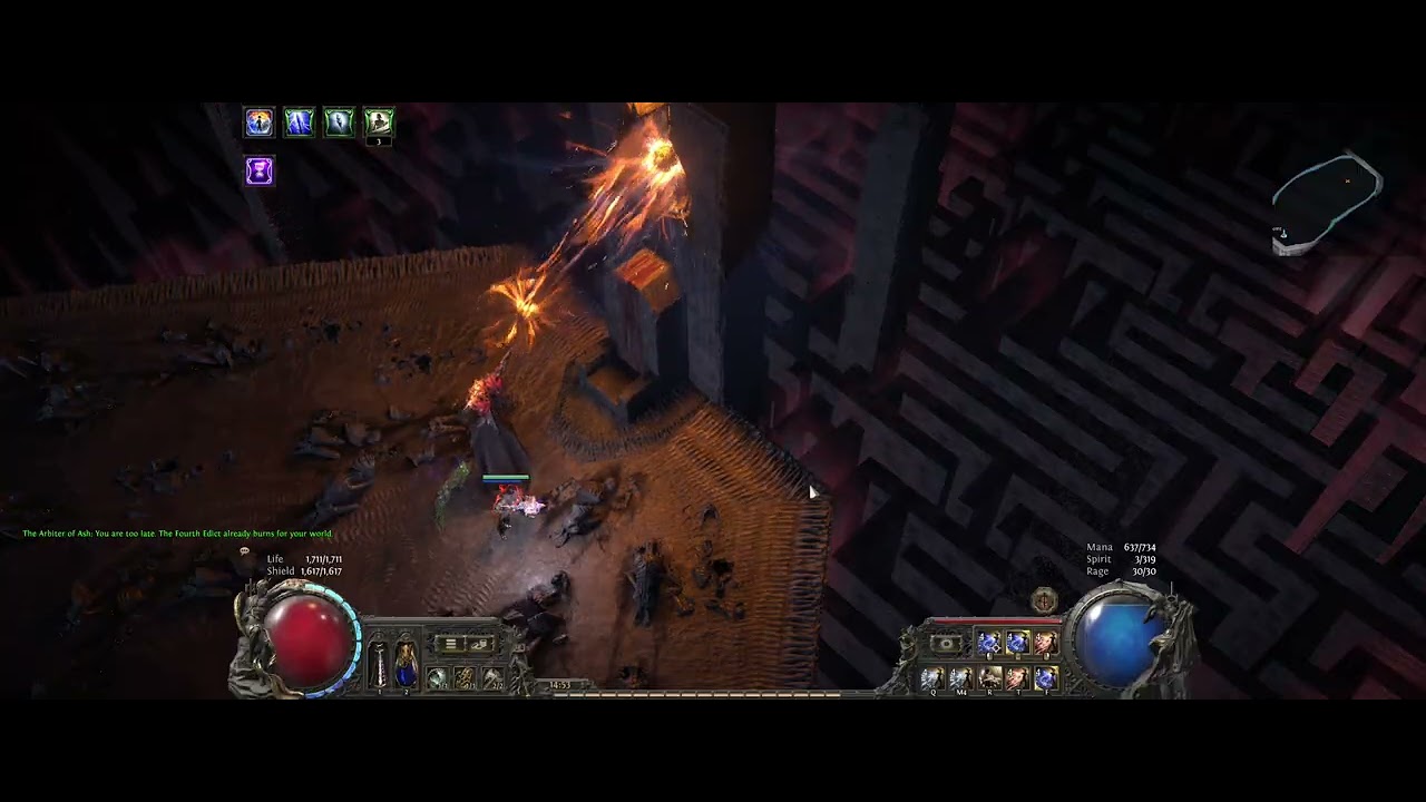 Gemling Legionnaire Permafrost and Fragmentation rounds vs Uber arbiter Poe2 0.4.0 Standard