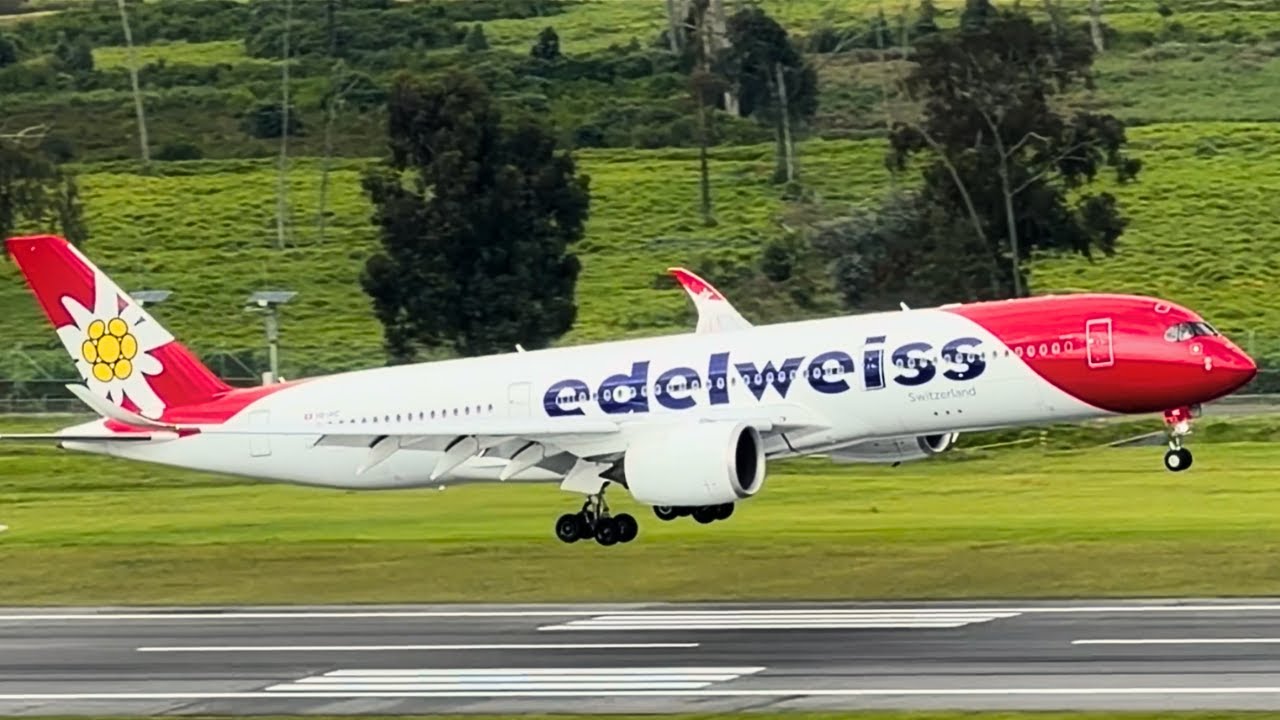 AIRBUS 350 DE EDELWEISS SE DEJÓ VER EN BOGOTÁ