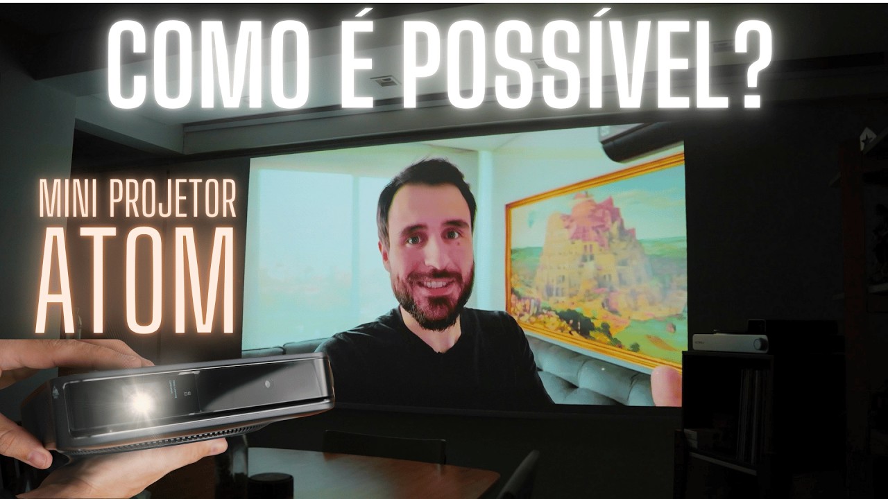 MINI PROJETOR ATOM com QUALIDADE DE CINEMA! Inacreditável… mas e o preço?