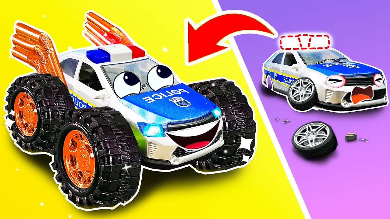 Dinky TV Rescue Team Joins Police Car Repair Mission - Funny Rescue Car Team