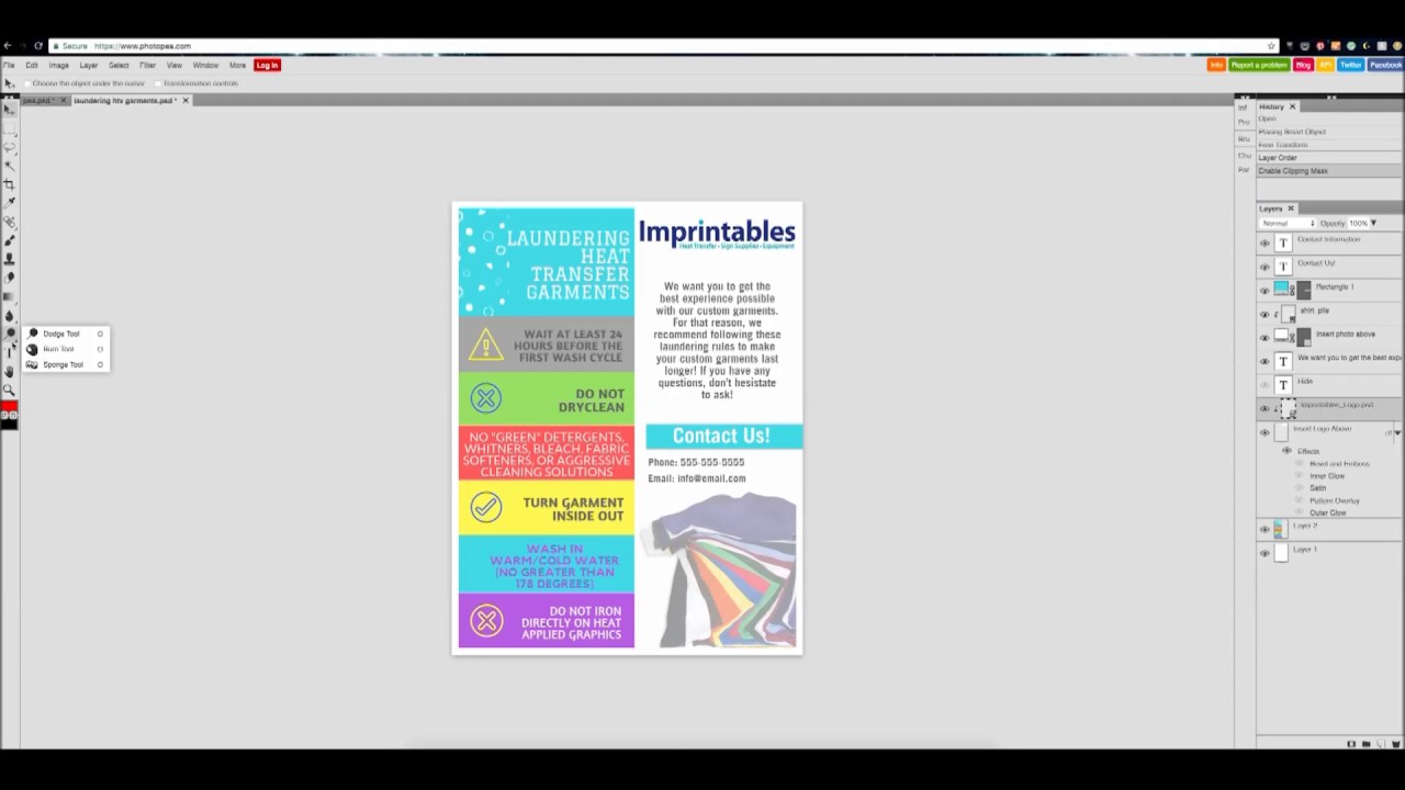 How to add your logo and phone number to a flyer if you don't have photoshop