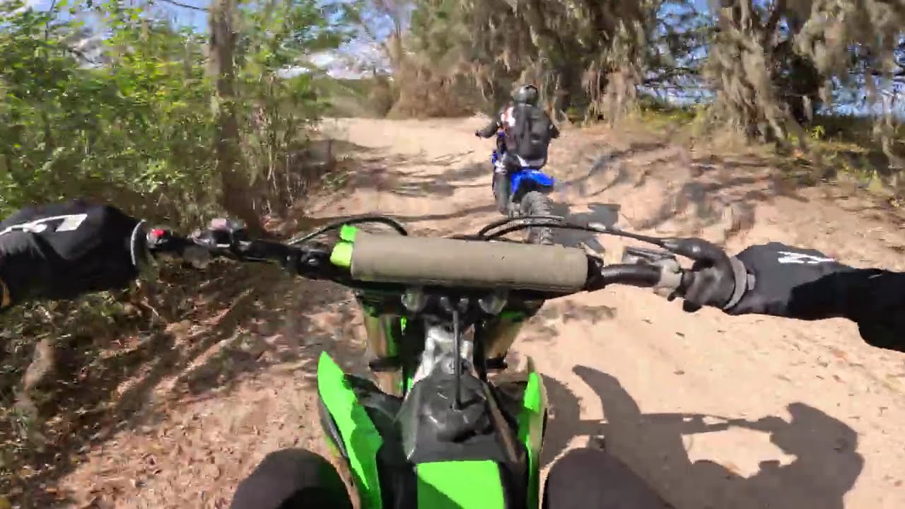 Kawasaki Blasting Trails No Fear DirtBike POV Bone Valley FL 