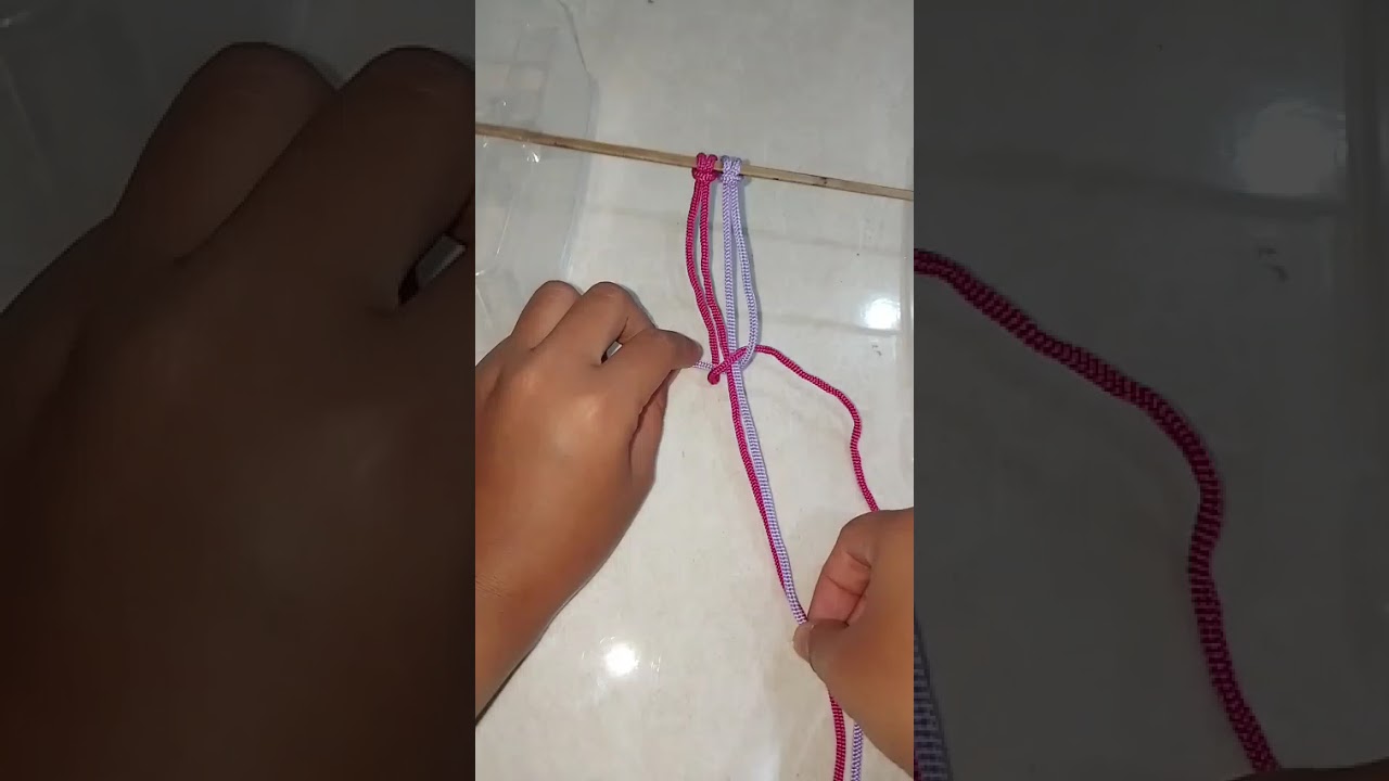 Tutorial membuat gantungan kunci makram simpul kepala,simpul tunggal dan simpul ganda 