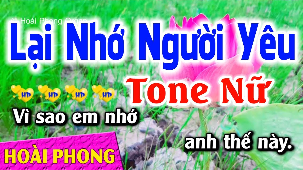 Karaoke Lại Nhớ Người Yêu Tone Nữ Nhạc Sống | Hoài Phong Organ