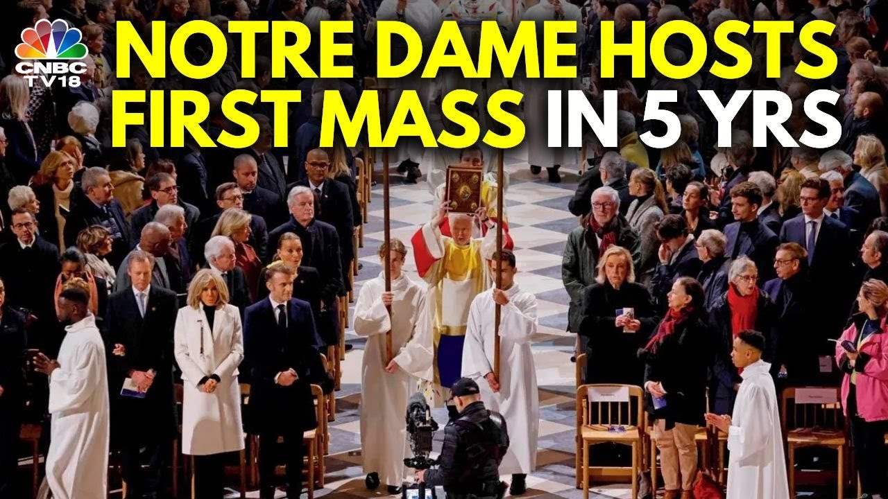 Paris | Notre Dame Cathedral Celebrates First Sunday Mass Since The 2019 Fire | N18G | CNBC TV18