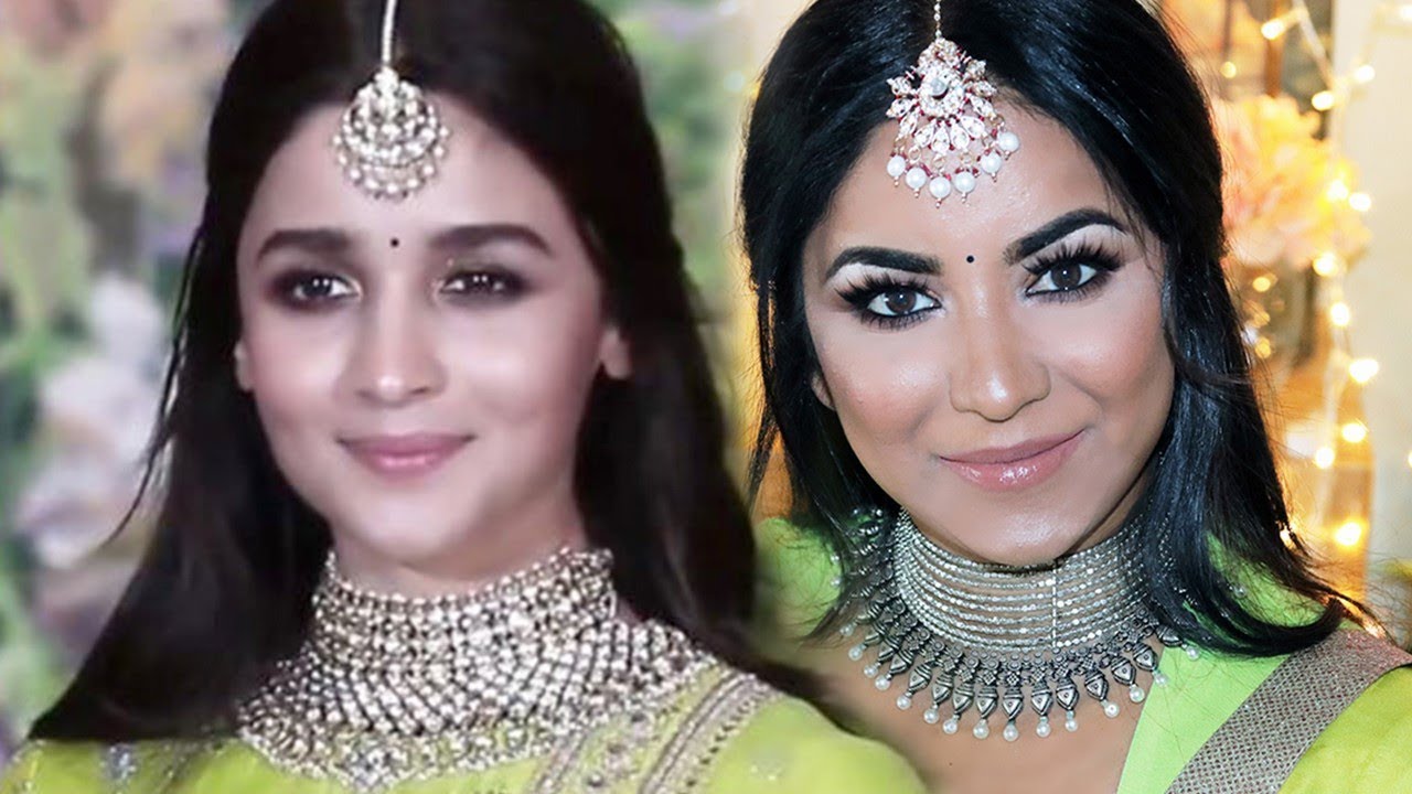 Alia Bhatt inspired Makeup and Hairstyle | Sonam Kapoor Wedding Reception