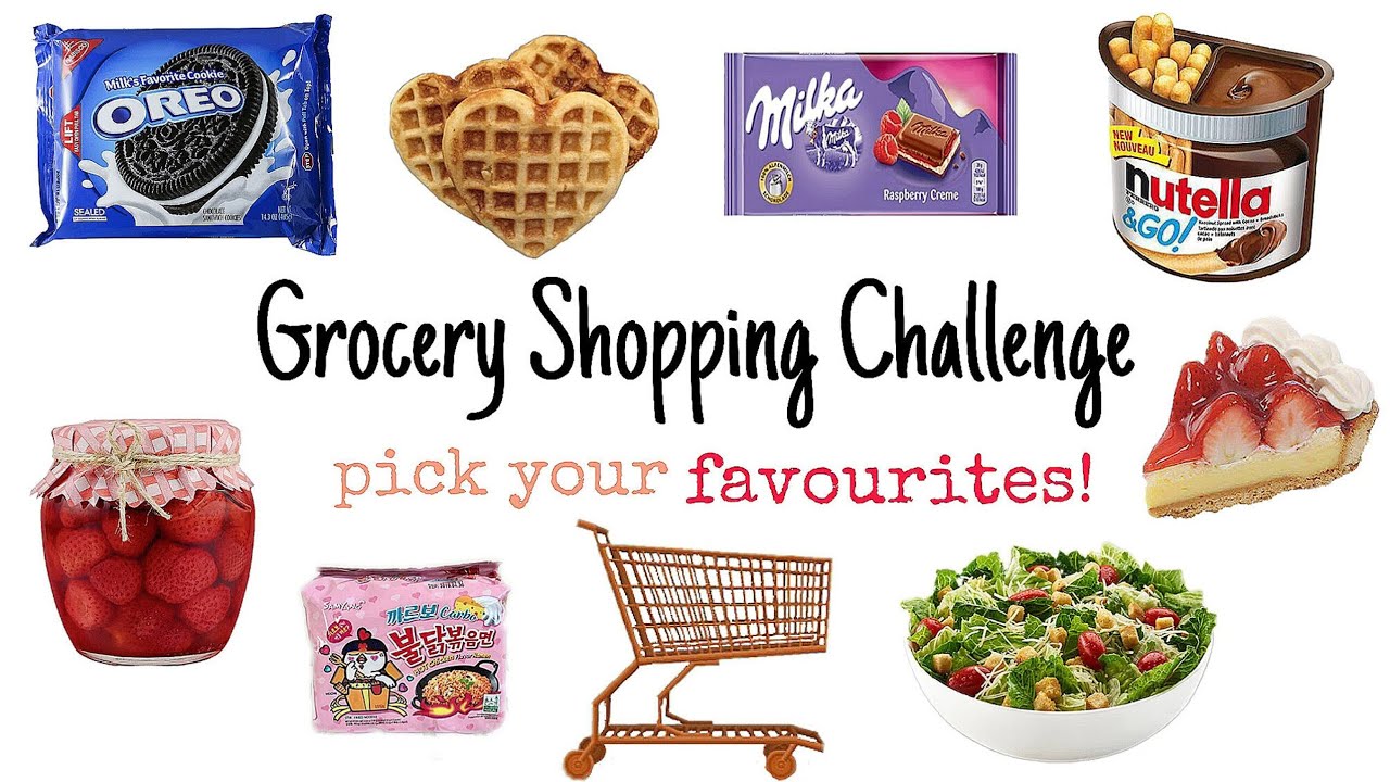 GROCERY Shopping Challenge | pick your favourites!🥪🍳🍜 #thisorthat #fypシ #preppy 