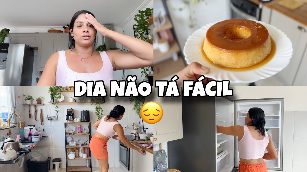 Quando o Dia Não Tá Fácil 😞 Mas a Casa Precisa Andar | Cuidei da Casa 🏠✨💖| Pudim Caseiro 🍮