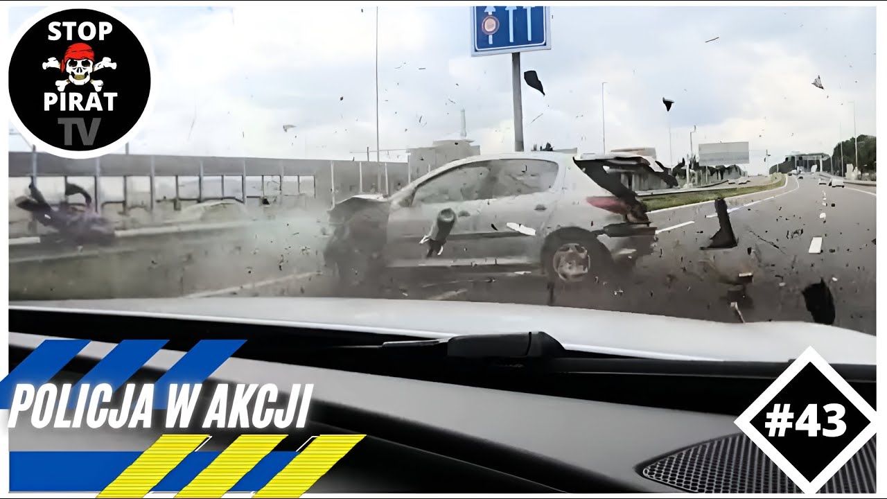 POLICJA W AKCJI #43 - Potężny manewr PIT, zatrzymanie bandziorów w Audi, przemytnik w BMW i inni