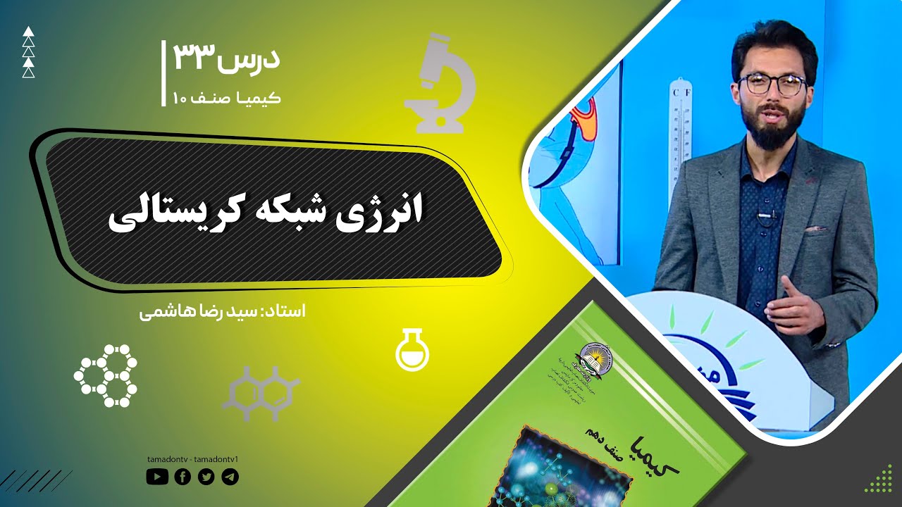 کیمیا صنف دهم– جلسه سی وسوم– موضوع: انرژی شبکه کرستالی -3-10-1401