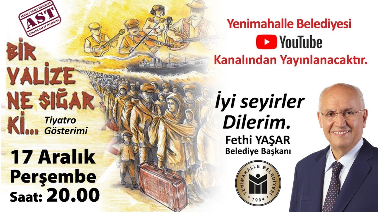 Ankara Sanat Tiyatrosu'nun 'Bir Valize Ne Sığar Ki' isimli tiyatro oyunu özel gösterimi.