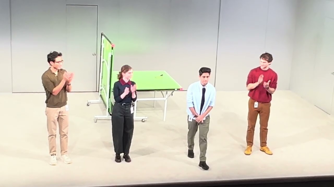 Data @ Lucille Lortel Theatre 1/22/26 Curtain Call Brandon Flynn Karan Brar Sophia Lillis Justin Min