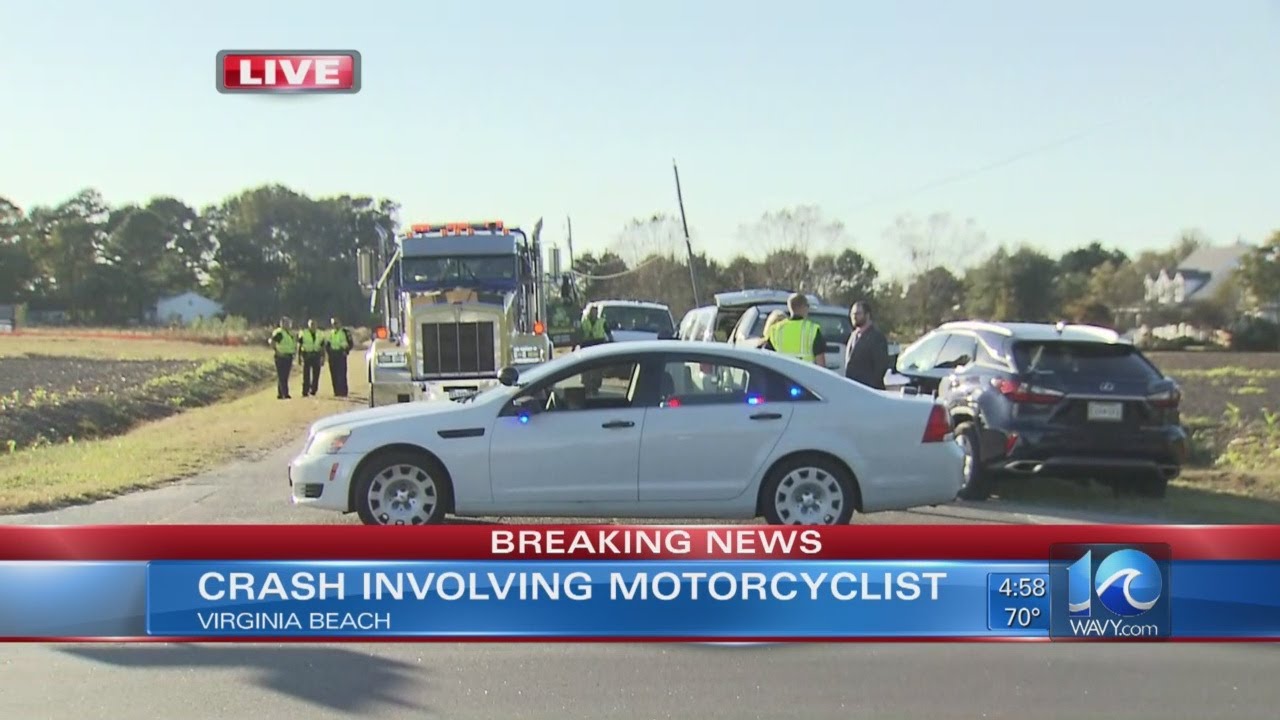 Police: 'Serious' motorcycle crash closes intersection in Va. Beach