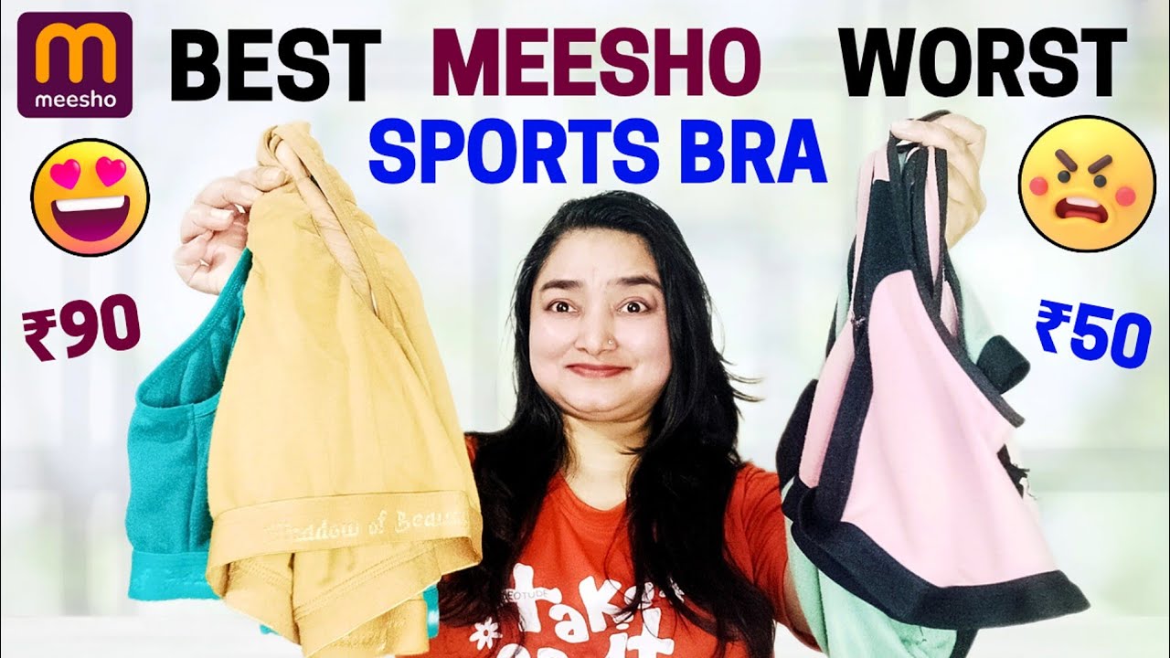 Under ₹99 Meesho Sports Bra Review - Best VS Worst After Use Quality Check |Meesho Budget Sports Bra