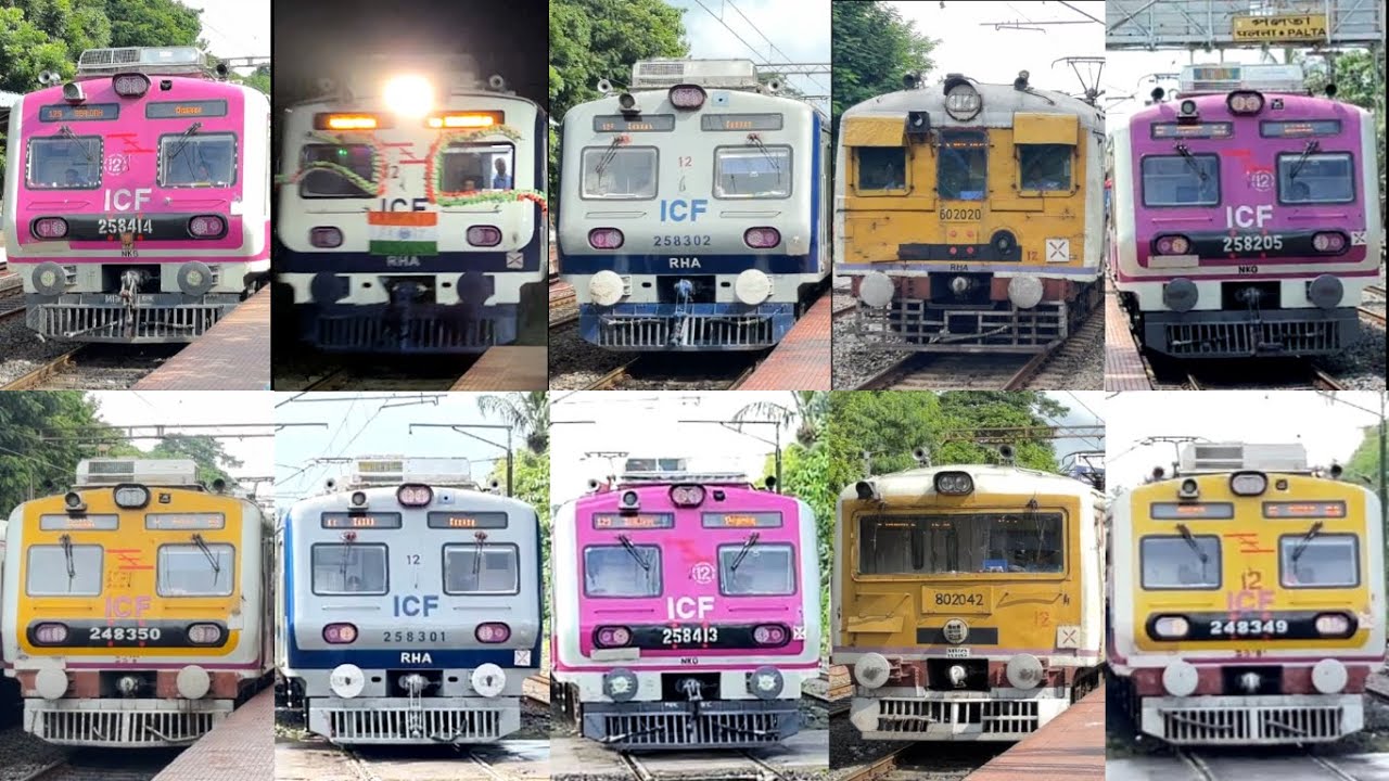 [23 in 1] Amazing multicolored different model EMU local trains at Palta Station I Kolkata Trains!