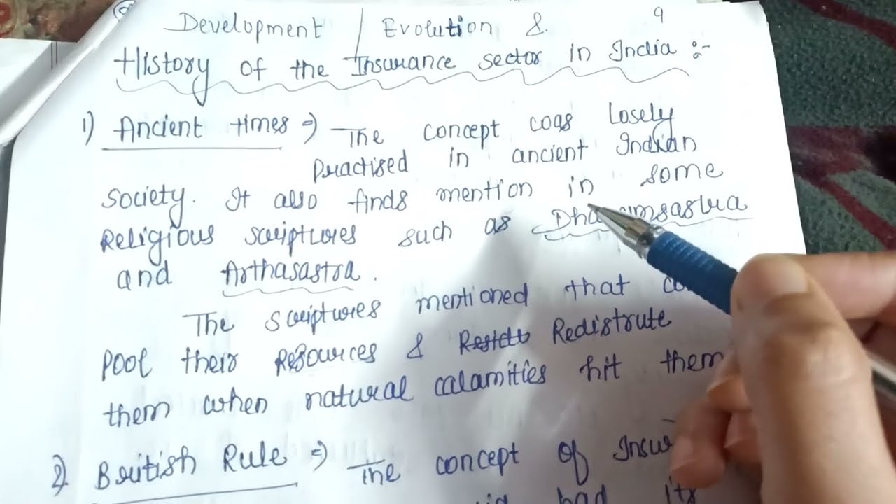 History , evolution and development of insurance law