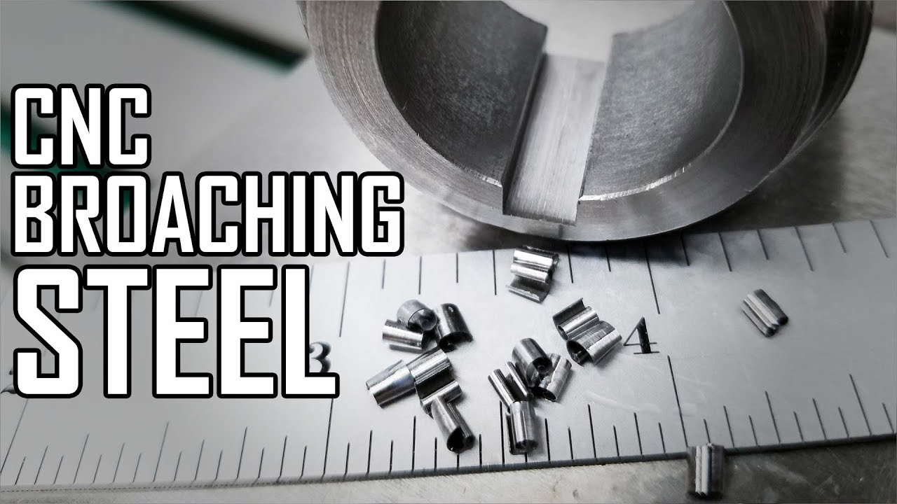 CNC Broaching a Keyway in Steel - With General-Purpose Keyway GCODE