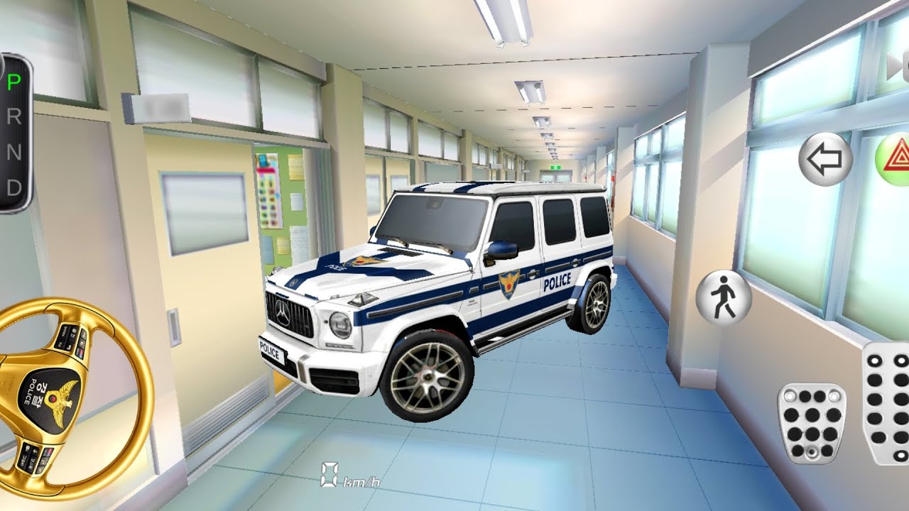 NEW POLICE CAR G-WAGON AT SCHOOL BUILDING || 3d driving class || pklice car gameplay