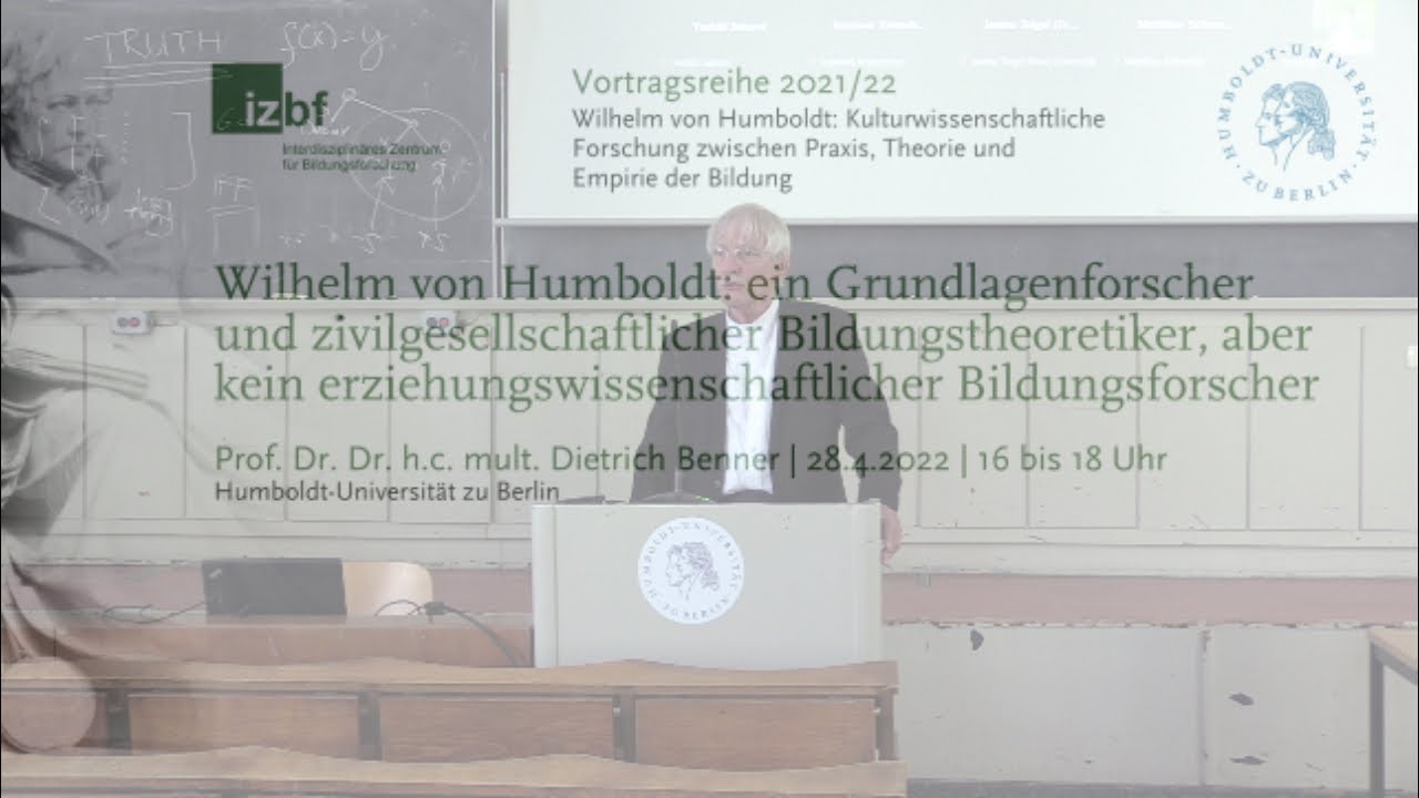 Dietrich Benner - W.v. Humboldt: Ein zivilgesellschaftlicher Bildungstheoretiker