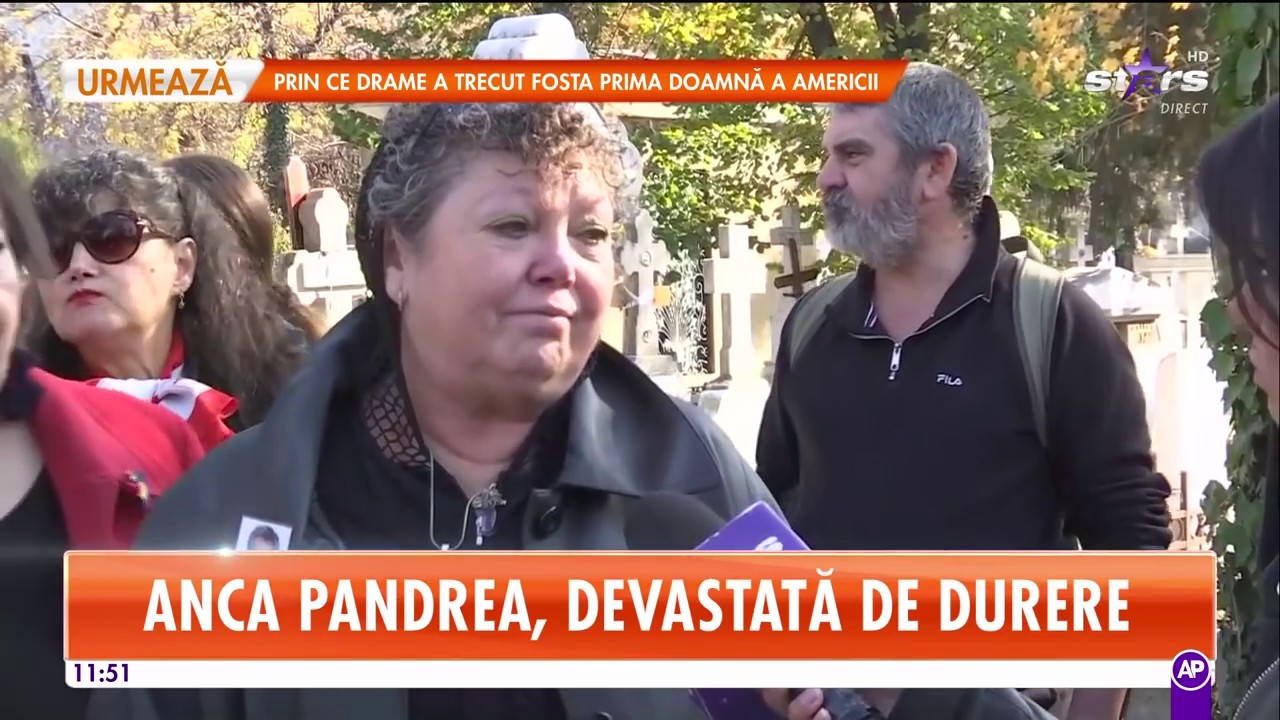 Imagini de la parastasul lui Iurie Darie. Anca Pandrea, devastată de durere