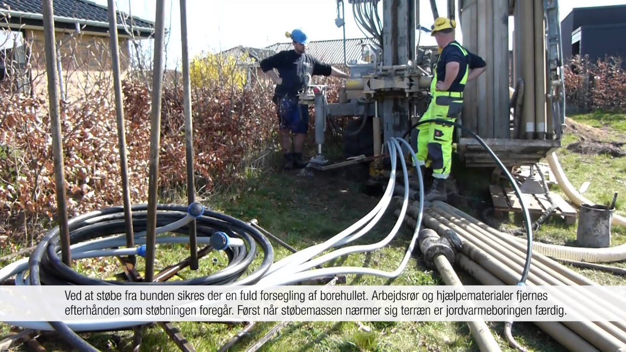 Lodret jordvarme til lavenergihus i Grindsted