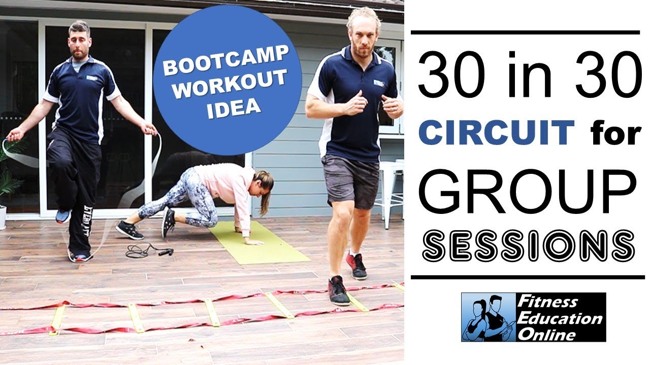 30 in 30 circuit workout for small and big groups | FITNESS EDUCATION ONLINE