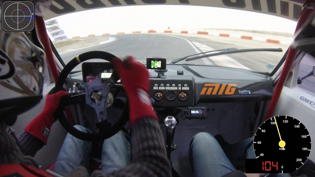ledenon 205 MIG TURBO glisse crash 13 12 2015