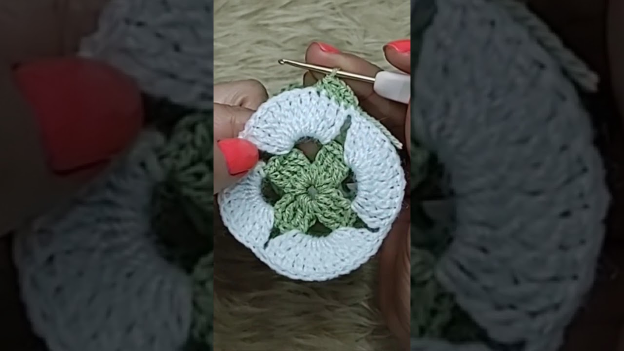 Teje cuadradito a crochet o ganchillo para colcha coj&iacute;n o mantel video completo en el canal 🧶🪡