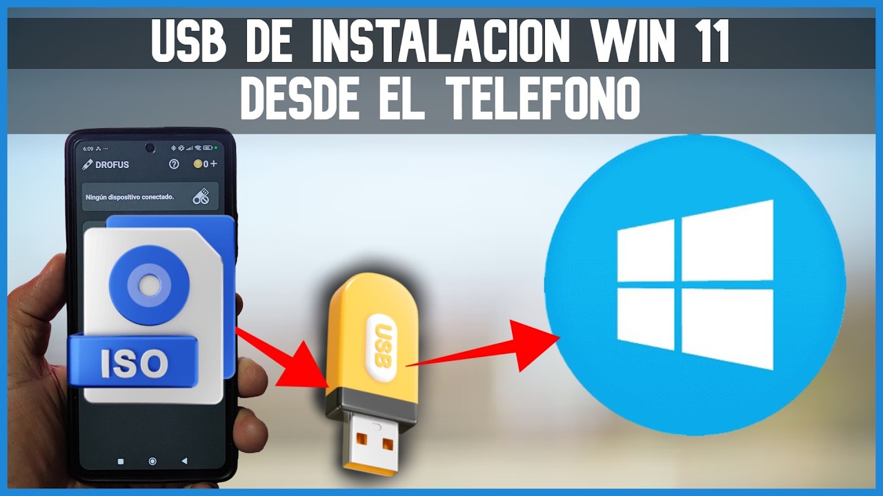😎 USB De Instalacion De Windows 11 ✅desde el CELULAR - sin usar PC Paso a Paso