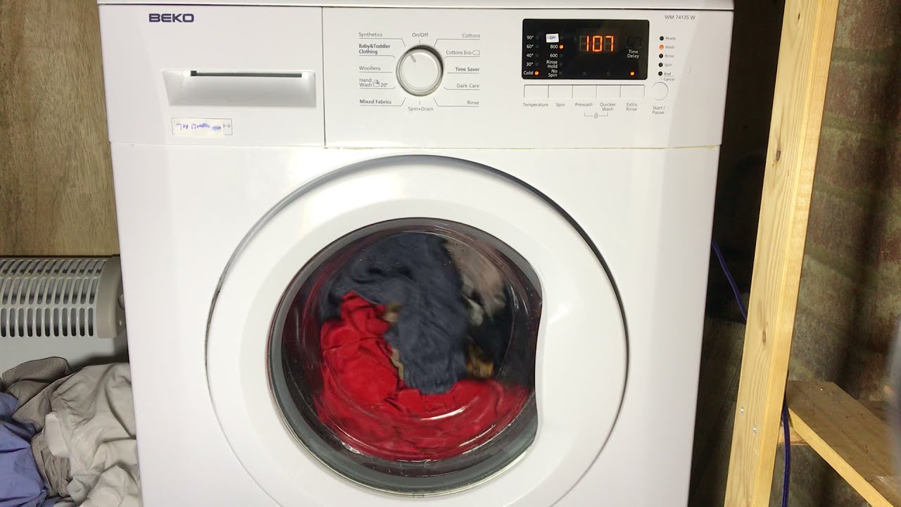 beko WM74135W - synthetic cold + extra rinse