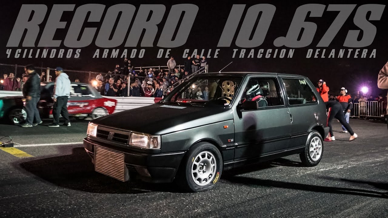 RECORD 10.67s 402Mts Fiat Uno Team Nan2o armado de calle |ENFIERRADOS.COM|