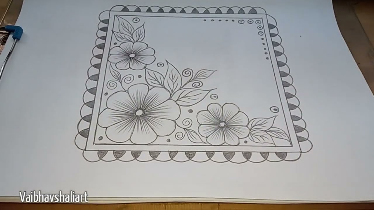 How To Draw Handkerchief | 2D Design Drawing | #Elementerydrawing, #HandkerchiefDesignDrawing.