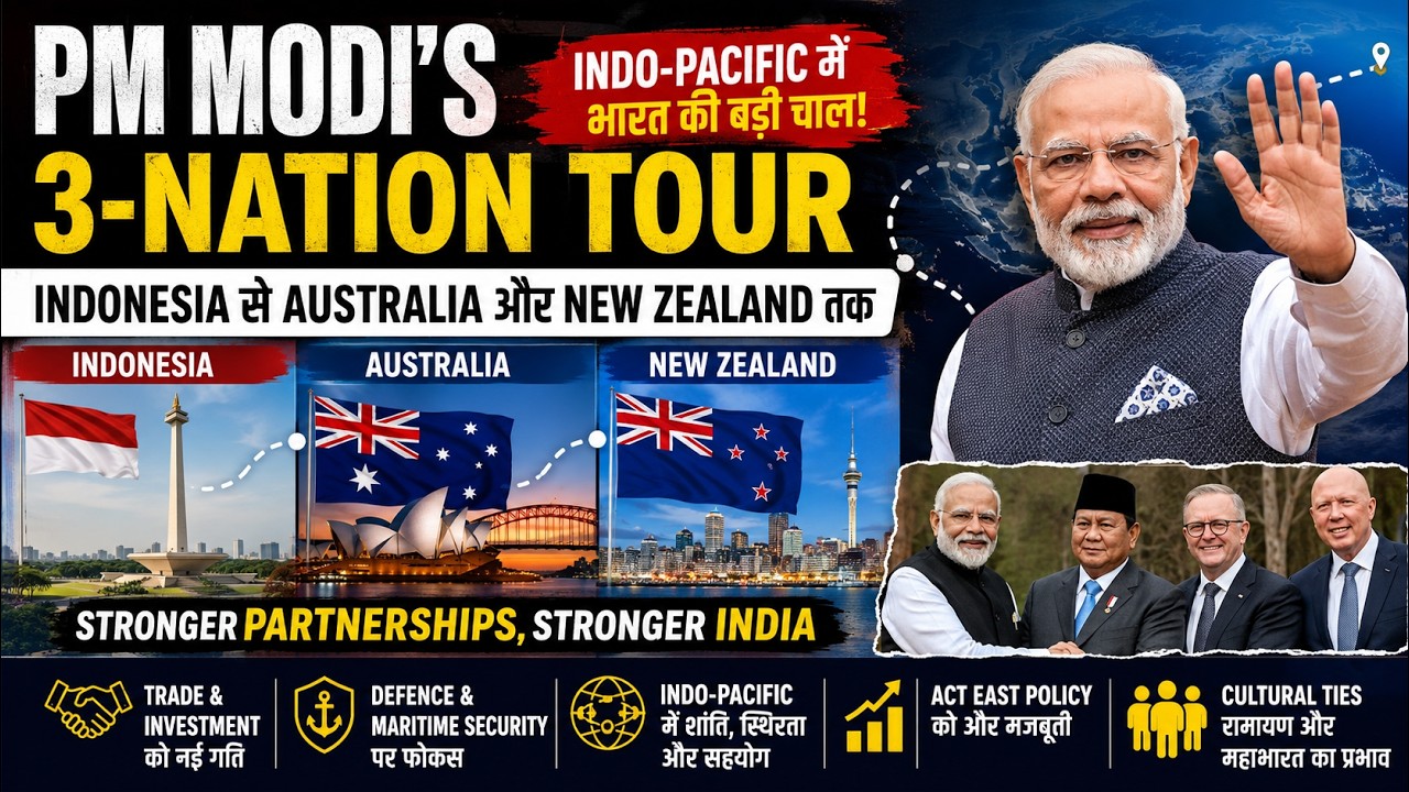 PM Modi's 3-Nation Tour Explained | Why Indonesia Visit Matters for India?