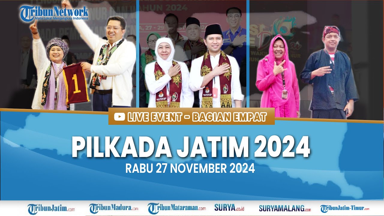 🔴UPDATE QUICK COUNT PILKADA JATIM 2024 DI 38 KABUPATEN KOTA, Live Event Pilkada 2024 Bagian Empat
