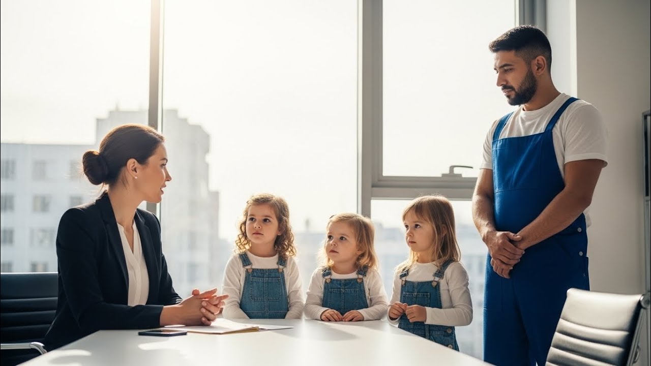 Single Dad Walked In on His CEO Boss Crying — Then His Triplets Said Something That Changed Her Life