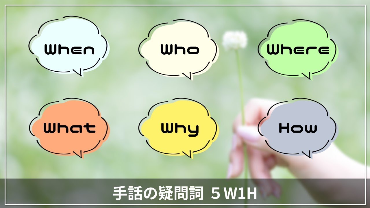 手話の疑問詞 「５W１H」 | #043