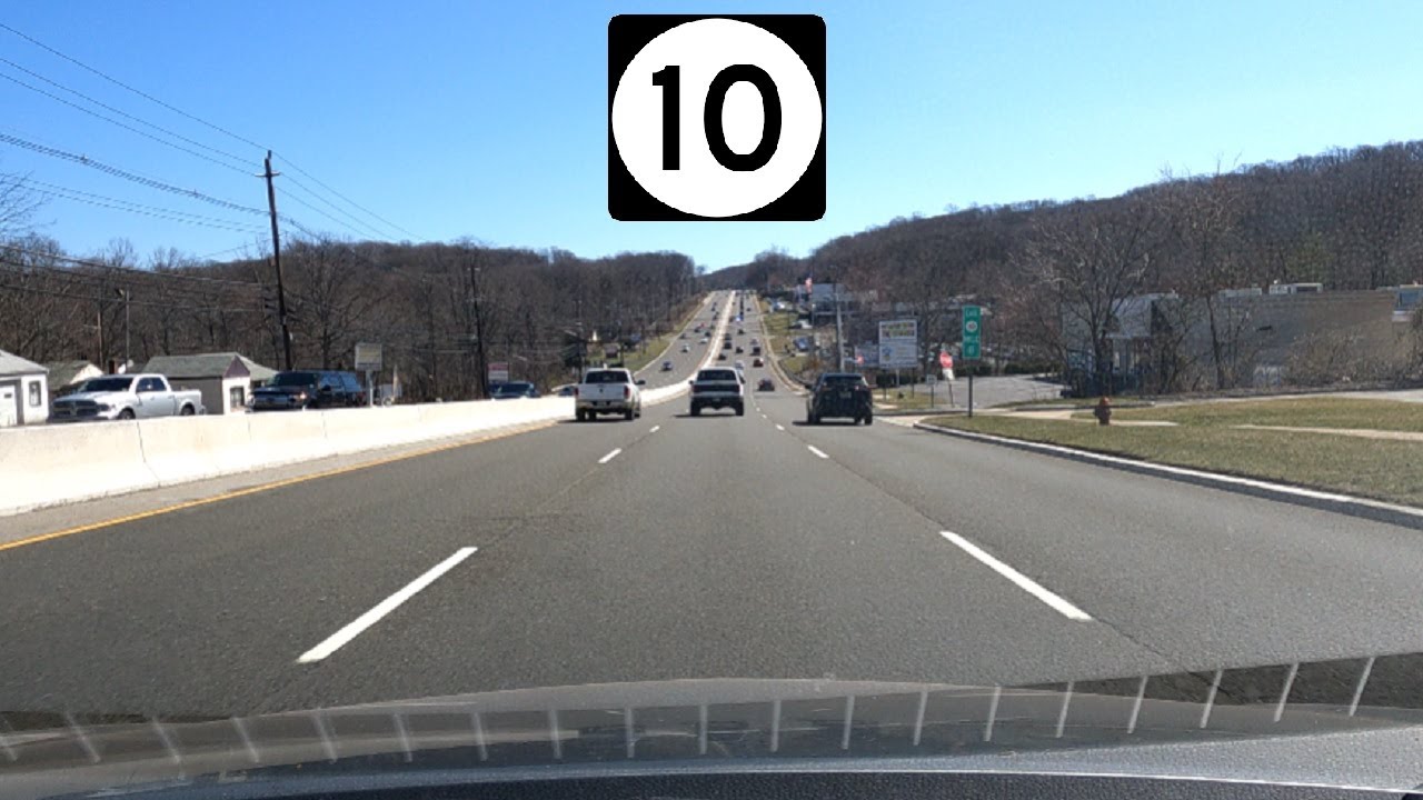⁴ᴷ⁶⁰ Driving New Jersey Route 10 from Randolph, NJ to Cedar Knolls, NJ