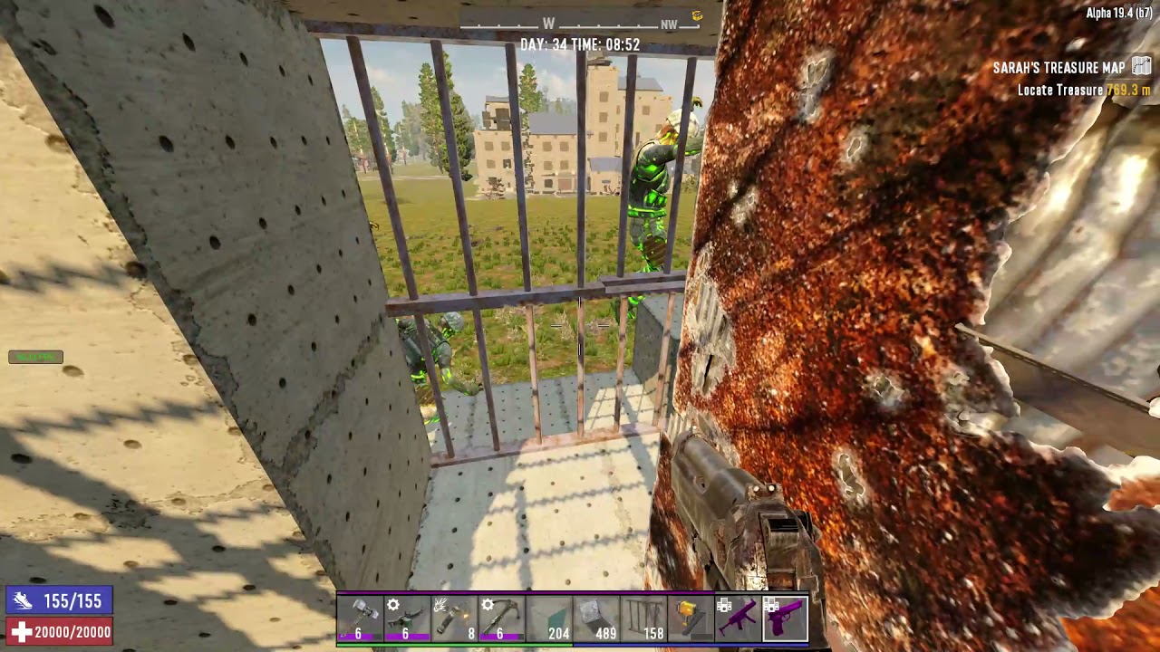 7D2D a19.4 Zombie AI Ladder Test