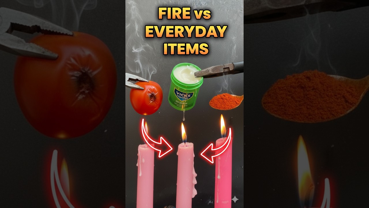What Happens When Everyday Things Meet Fire? (Vicks, Tomato & Chilli Test) 🔥