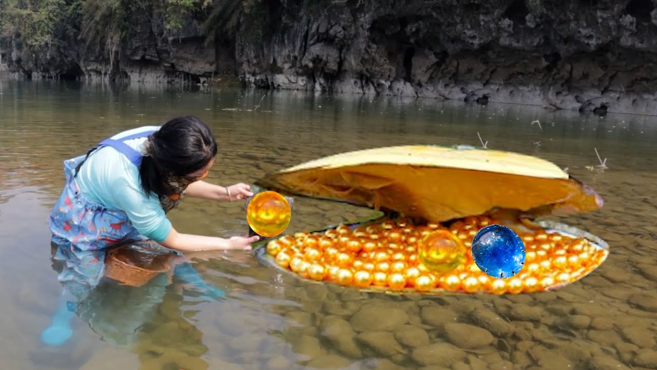 😱😱Going out to pick up river clams, there was a big surprise in the freshwater clams