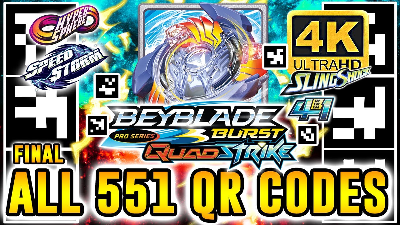 ALL 551 QR CODES BEYBLADE BURST APP IN 4K! Beyblade Burst QR Codes