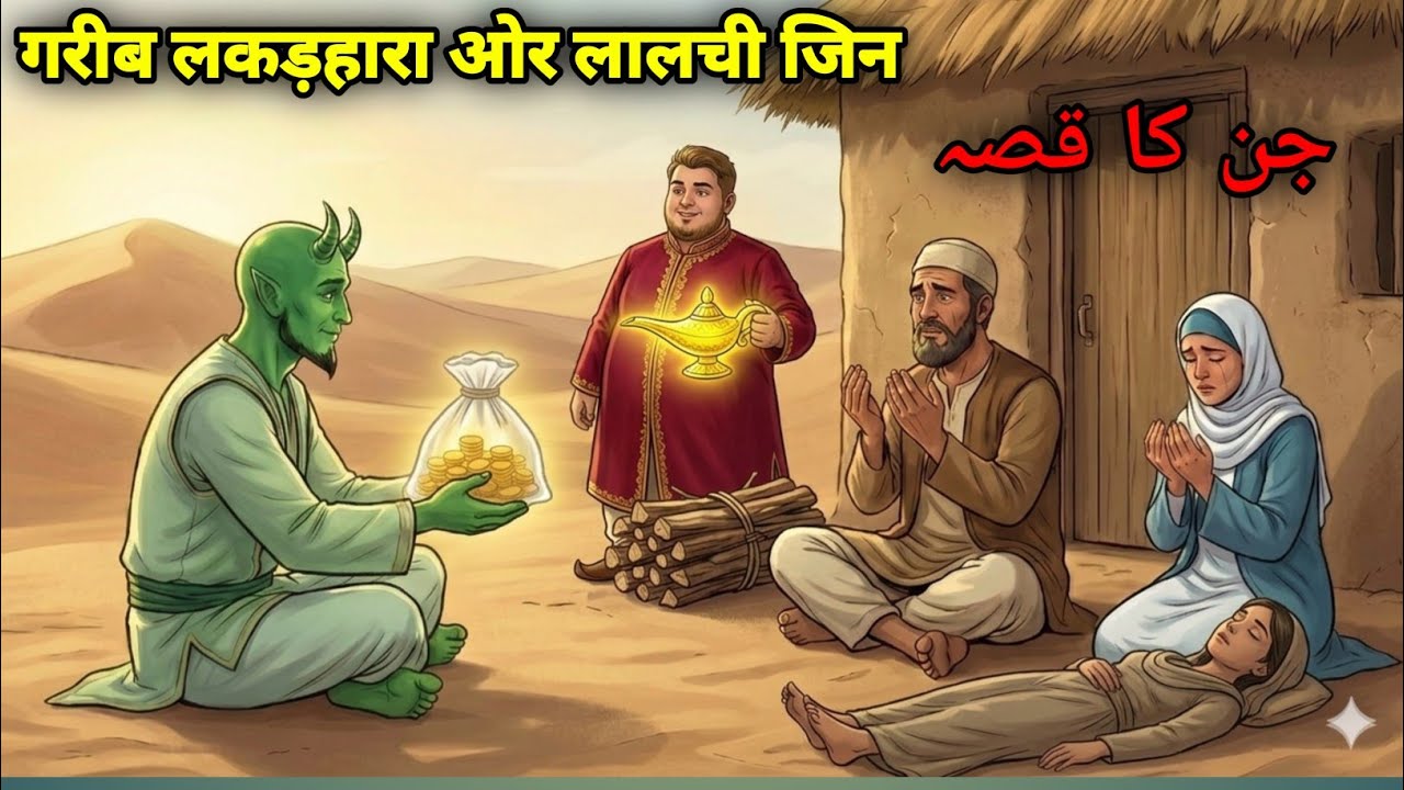 Garib Lakadhara Or Lalchi Jinn | Hindi Or Urdu Emotional Story | Smart Animator |