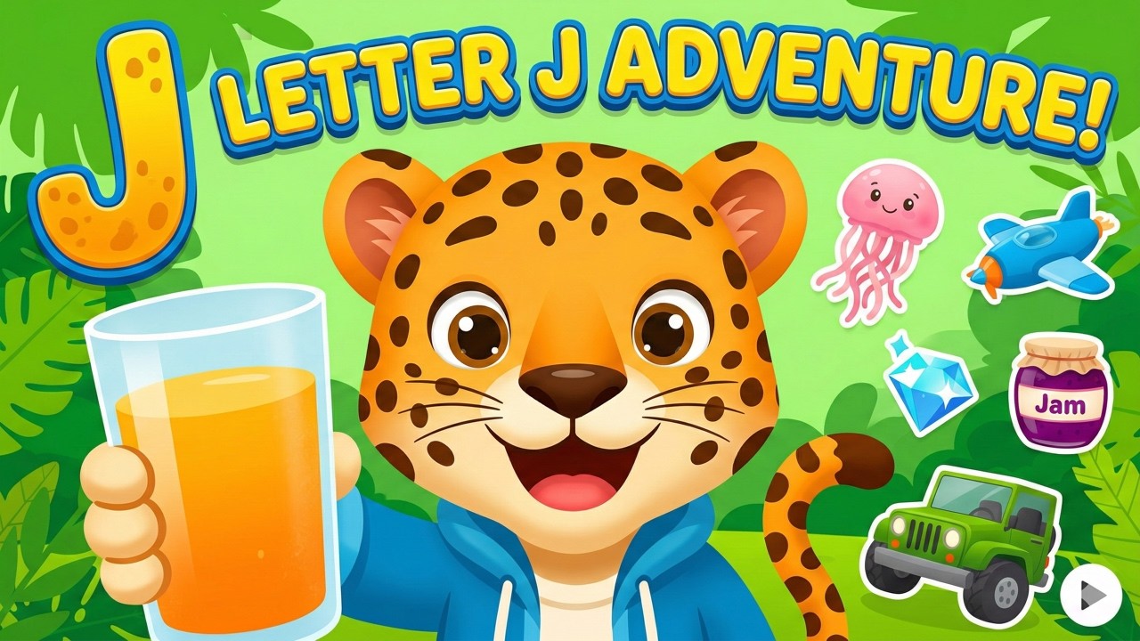 Learn the Letter J! 🐆 Jerry the Jaguar’s Alphabet Adventure | Phonics & ABCs Story for Preschoolers