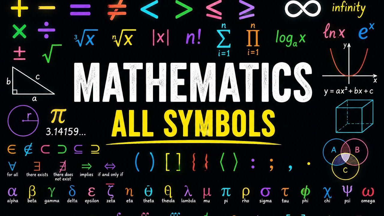 Table of symbols of maths 