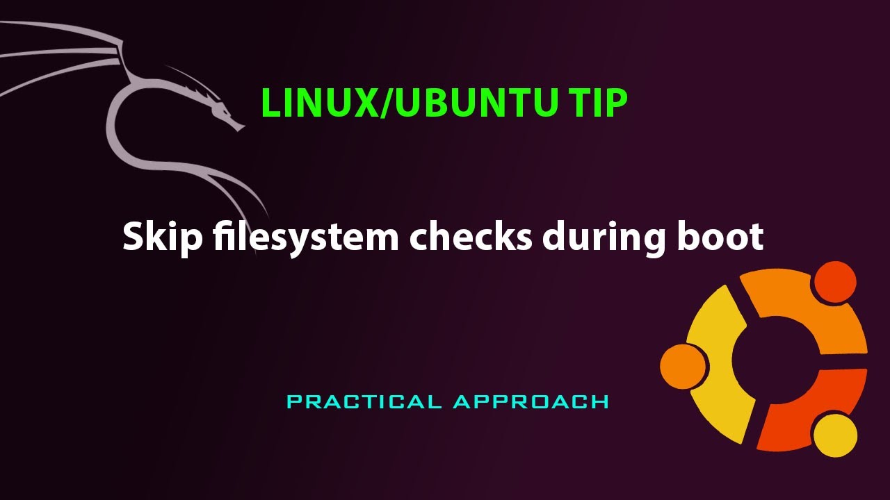 LINUX UBUNTU TIP:  Skip filesystem checks in progress