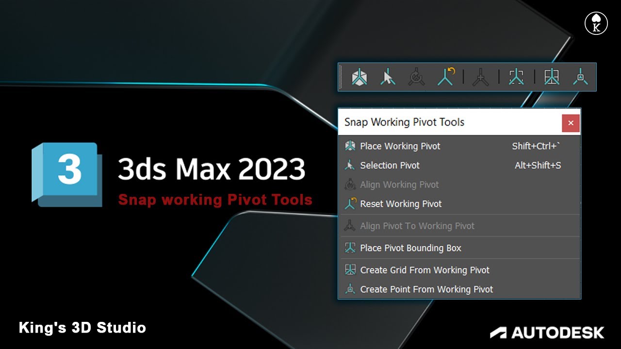 3Ds Max 2023 Snap Working Pivot Tools