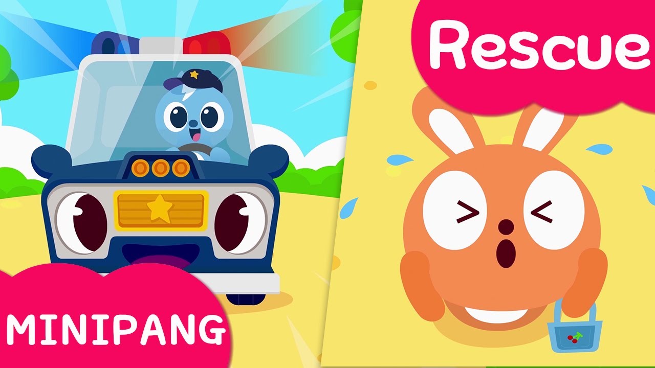 Learn colors with Miniforce | Minipang Rescue | Police car | Color play | Mini-Pang TV 2D Play