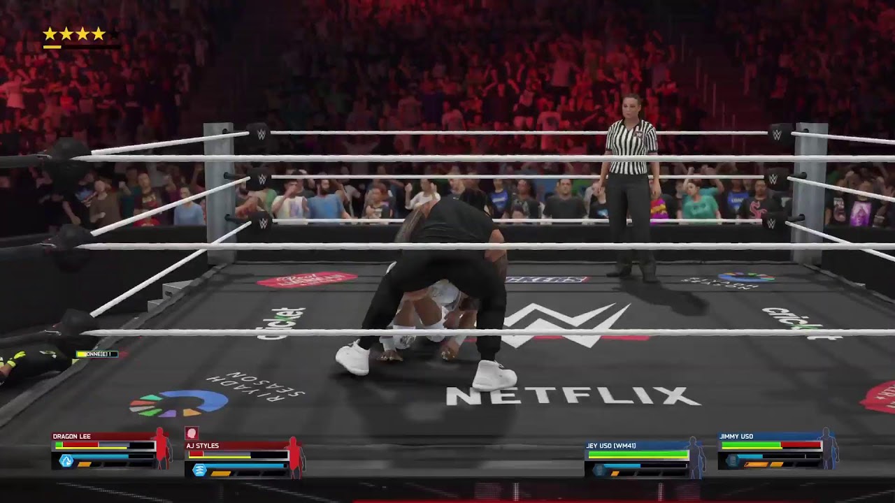 Doing WWE Tag Championship AJ Styles🇺🇲 & Dragon Lee🇲🇽(c) vs Jey & Jimmy Uso🇼🇸!